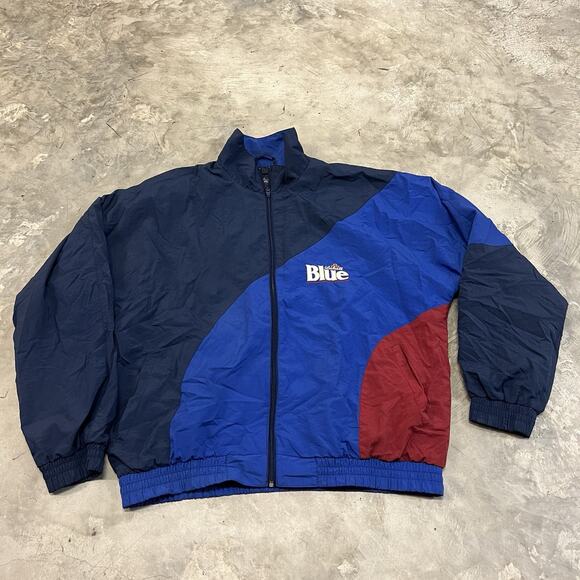 Labatt Blue Beer Jacket Vintage Promark Mock Neck Long Sleeve Men Size Large - Picture 1 of 6